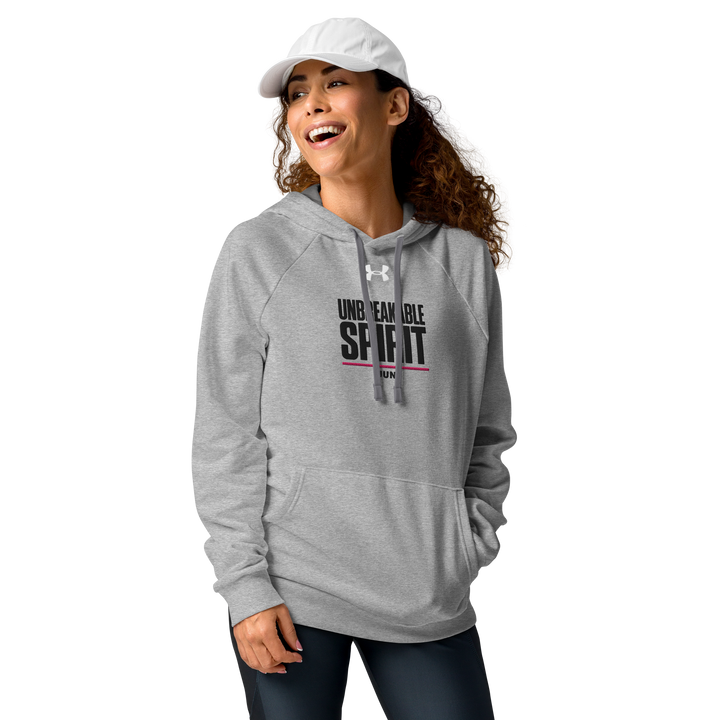 UNBREAKABLE SPIRIT 02 Under Armour® フーディ（グレー／ホワイト）