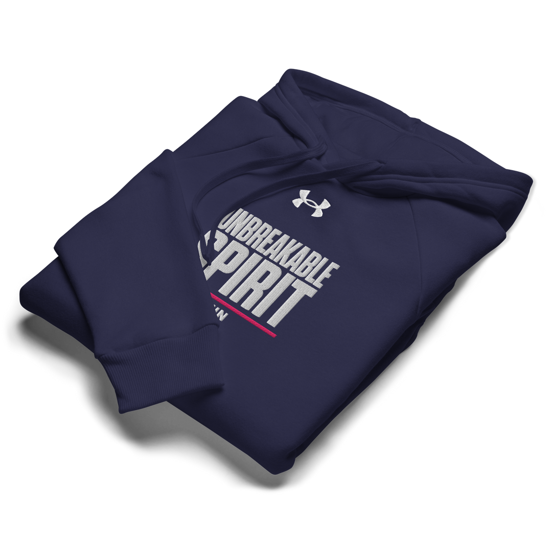 UNBREAKABLE SPIRIT 01 Under Armour® フーディ（ブラック／ネイビー）