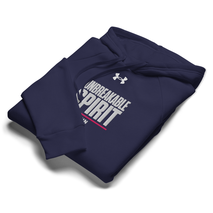 UNBREAKABLE SPIRIT 01 Under Armour® フーディ（ブラック／ネイビー）