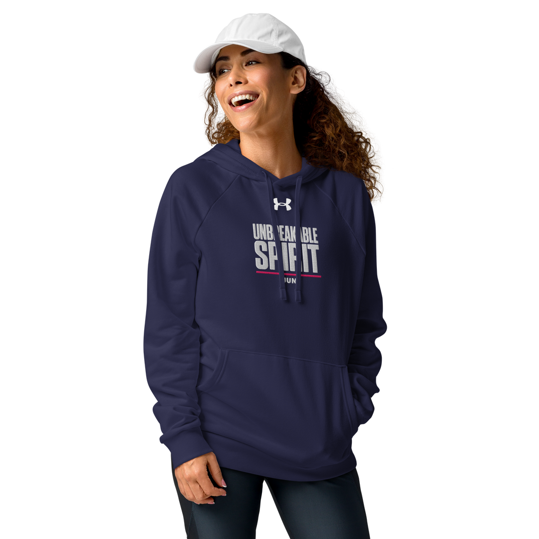 UNBREAKABLE SPIRIT 01 Under Armour® フーディ（ブラック／ネイビー）