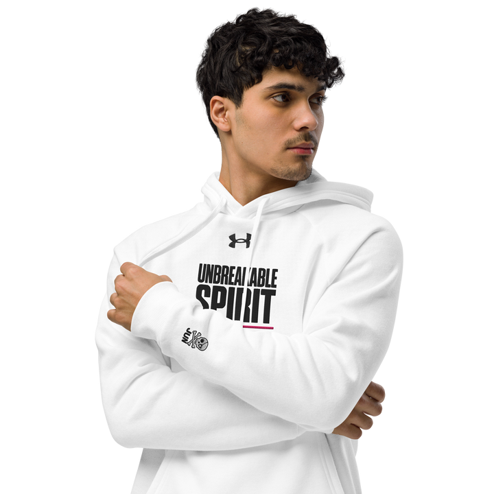 UNBREAKABLE SPIRIT 02 Under Armour® フーディ（グレー／ホワイト）
