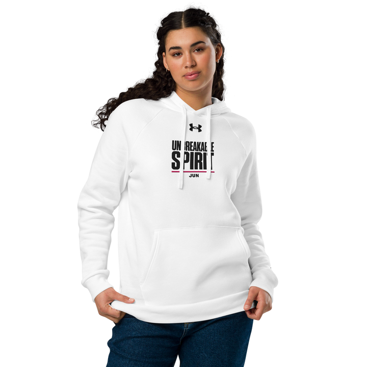 UNBREAKABLE SPIRIT 02 Under Armour® フーディ（グレー／ホワイト）