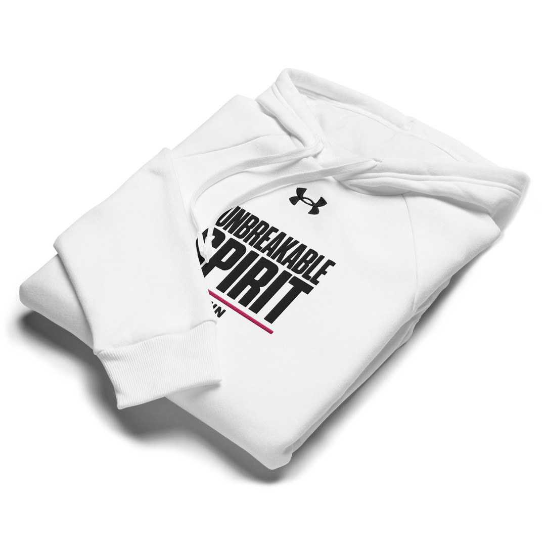 UNBREAKABLE SPIRIT 02 Under Armour® フーディ（グレー／ホワイト）