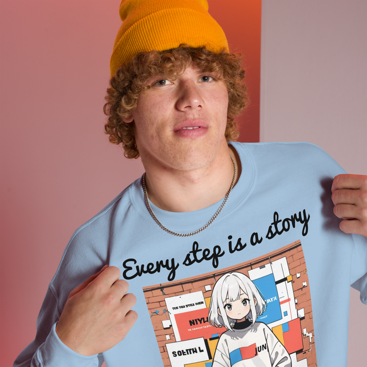 Every step is a story 01 ユニセックス スウェットシャツ 02