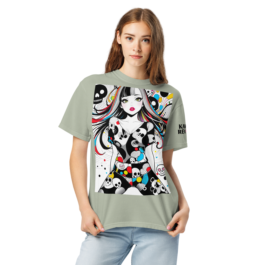 KAWAII RÉVOLTE – POP SKULL GIRL Poster Tee
