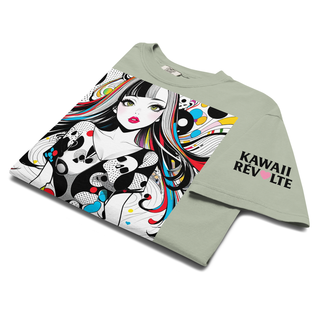 KAWAII RÉVOLTE – POP SKULL GIRL Poster Tee