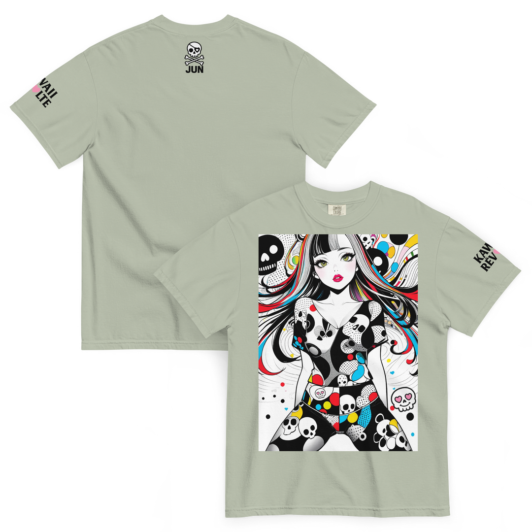 KAWAII RÉVOLTE – POP SKULL GIRL Poster Tee