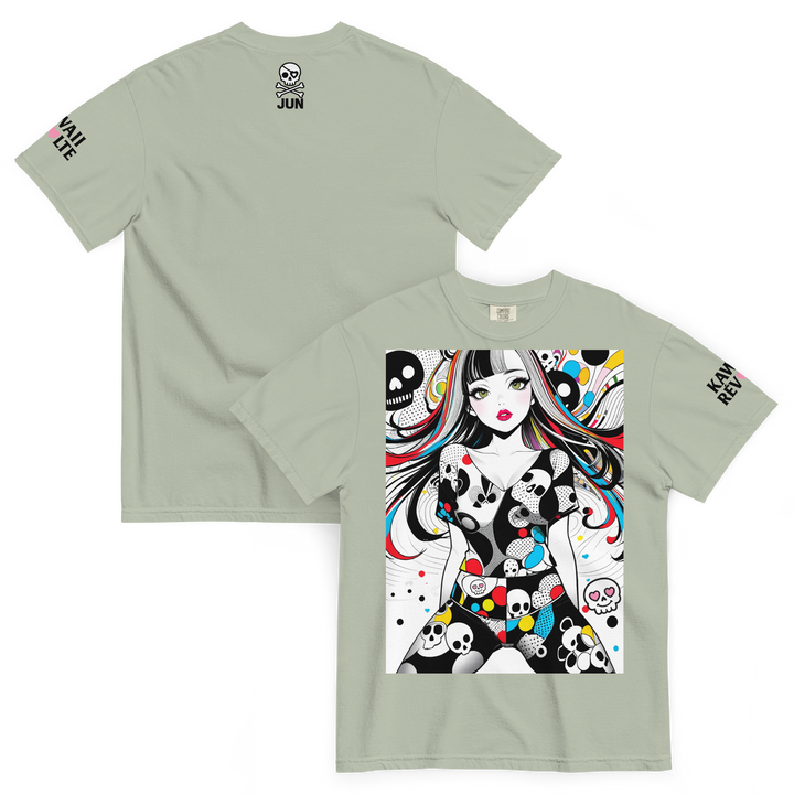 KAWAII RÉVOLTE – POP SKULL GIRL Poster Tee