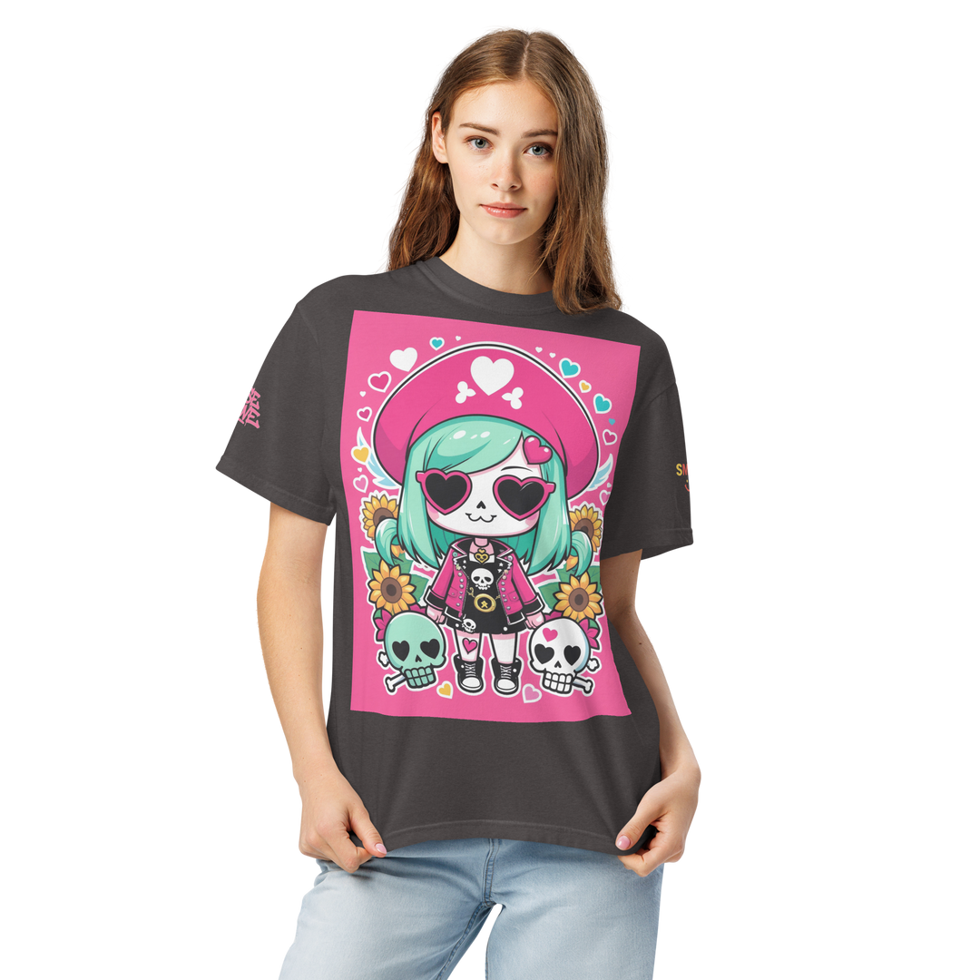 RISE ABOVE 05 — CANDY BONES｜ユニセックス製品染めヘビーウェイトTシャツ