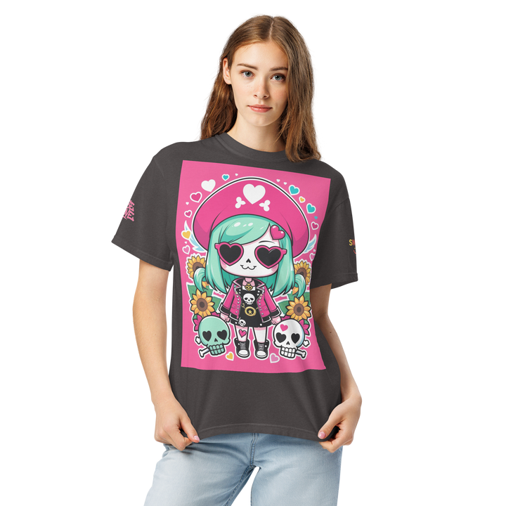 RISE ABOVE 05 — CANDY BONES｜ユニセックス製品染めヘビーウェイトTシャツ