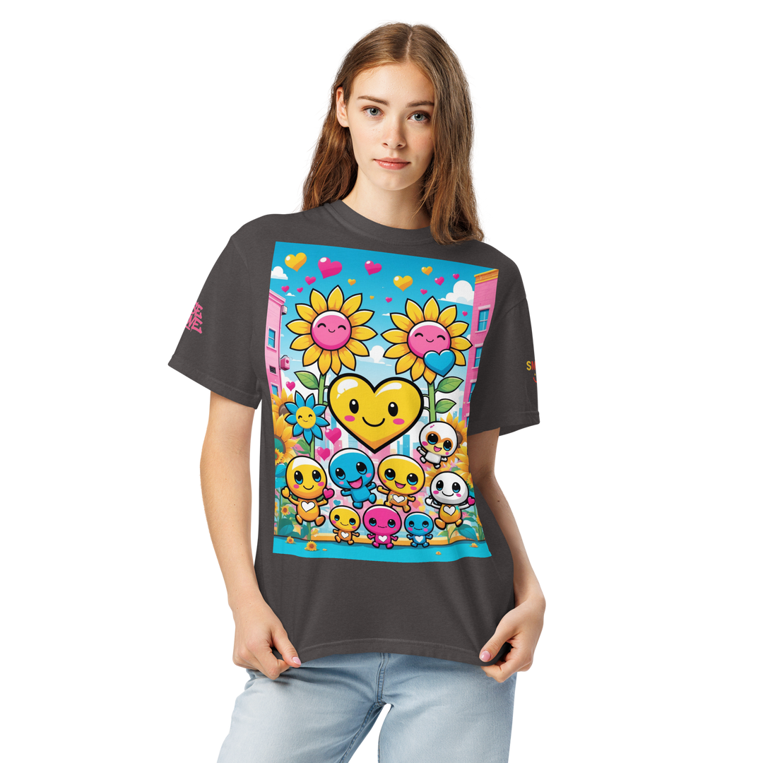 RISE ABOVE 11 — COSMIC REBEL｜ユニセックス製品染めヘビーウェイトTシャツ
