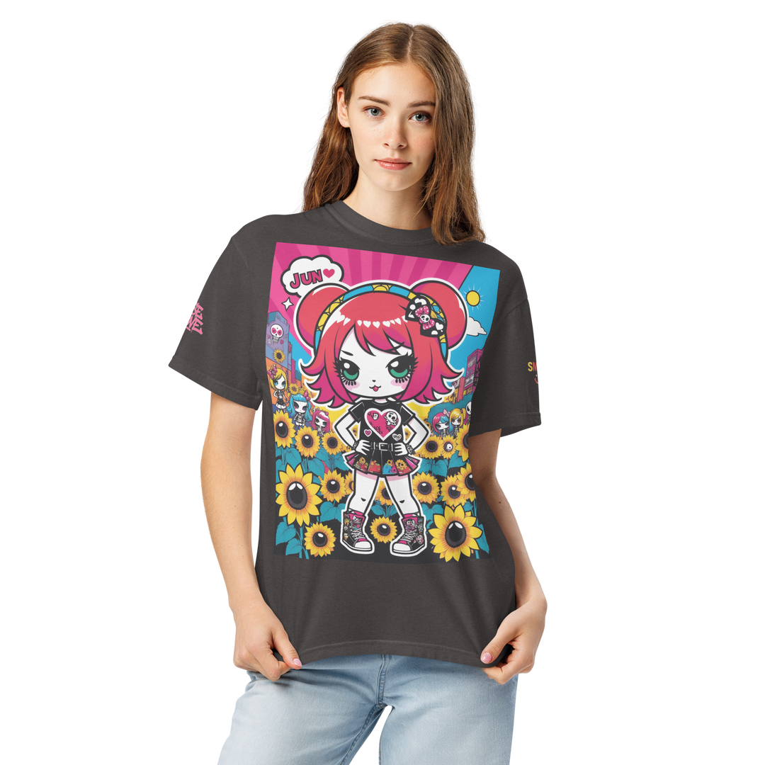 RISE ABOVE 12 — HEART ECHO｜ユニセックス製品染めヘビーウェイトTシャツ