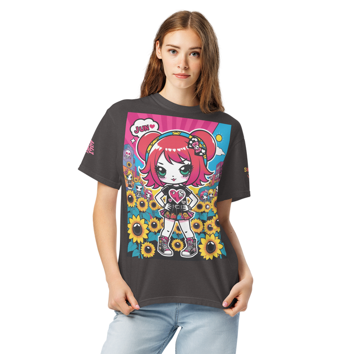 RISE ABOVE 12 — HEART ECHO｜ユニセックス製品染めヘビーウェイトTシャツ