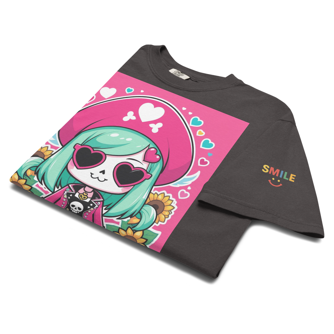 RISE ABOVE 05 — CANDY BONES｜ユニセックス製品染めヘビーウェイトTシャツ