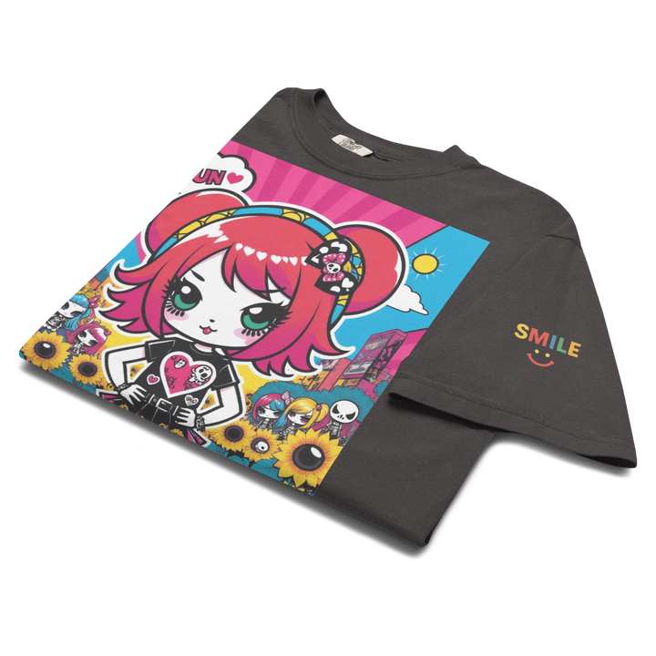 RISE ABOVE 12 — HEART ECHO｜ユニセックス製品染めヘビーウェイトTシャツ