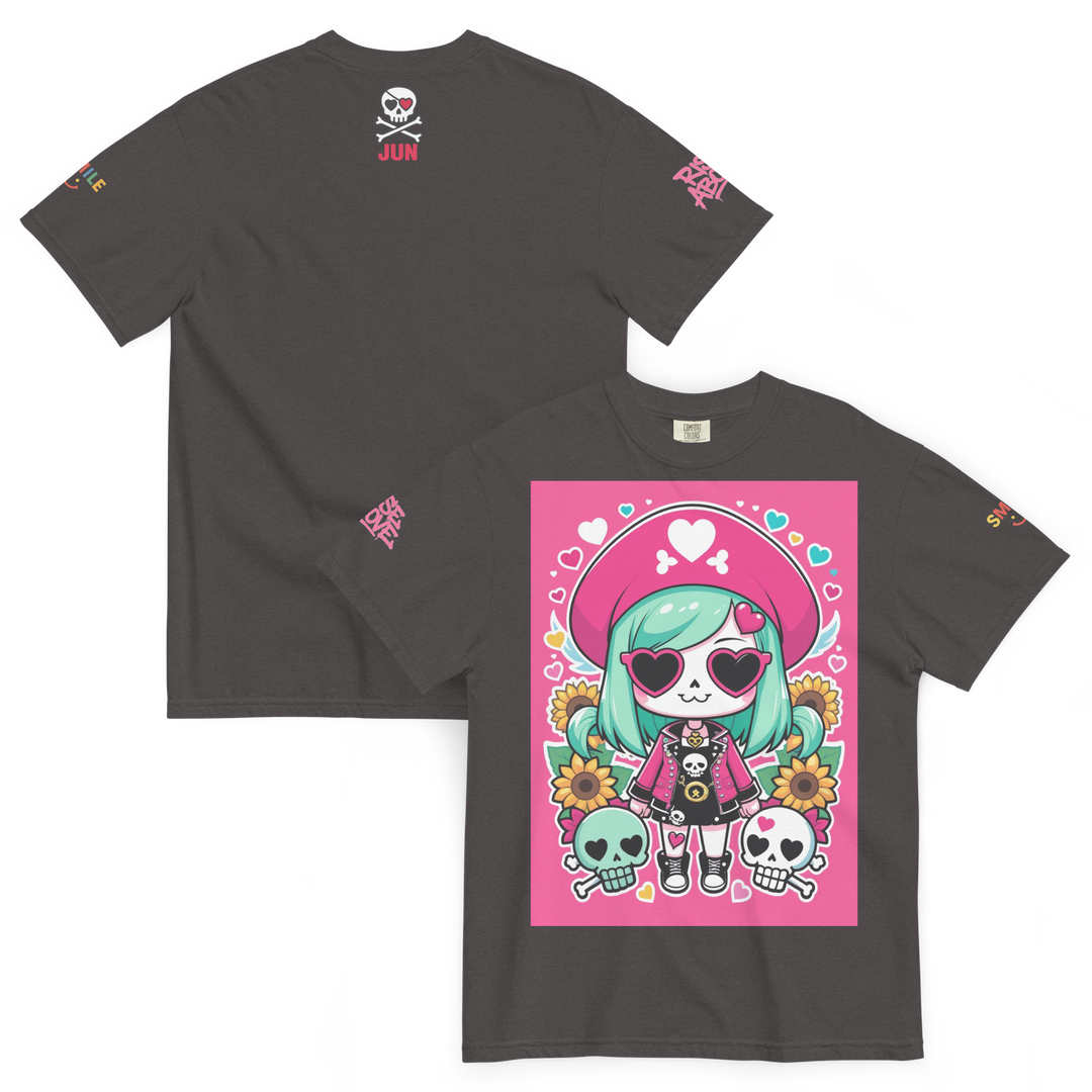 RISE ABOVE 05 — CANDY BONES｜ユニセックス製品染めヘビーウェイトTシャツ