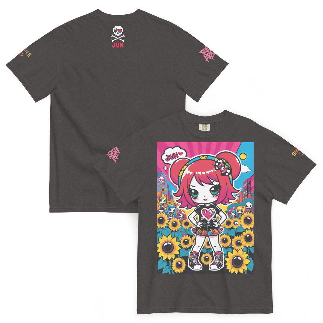 RISE ABOVE 12 — HEART ECHO｜ユニセックス製品染めヘビーウェイトTシャツ