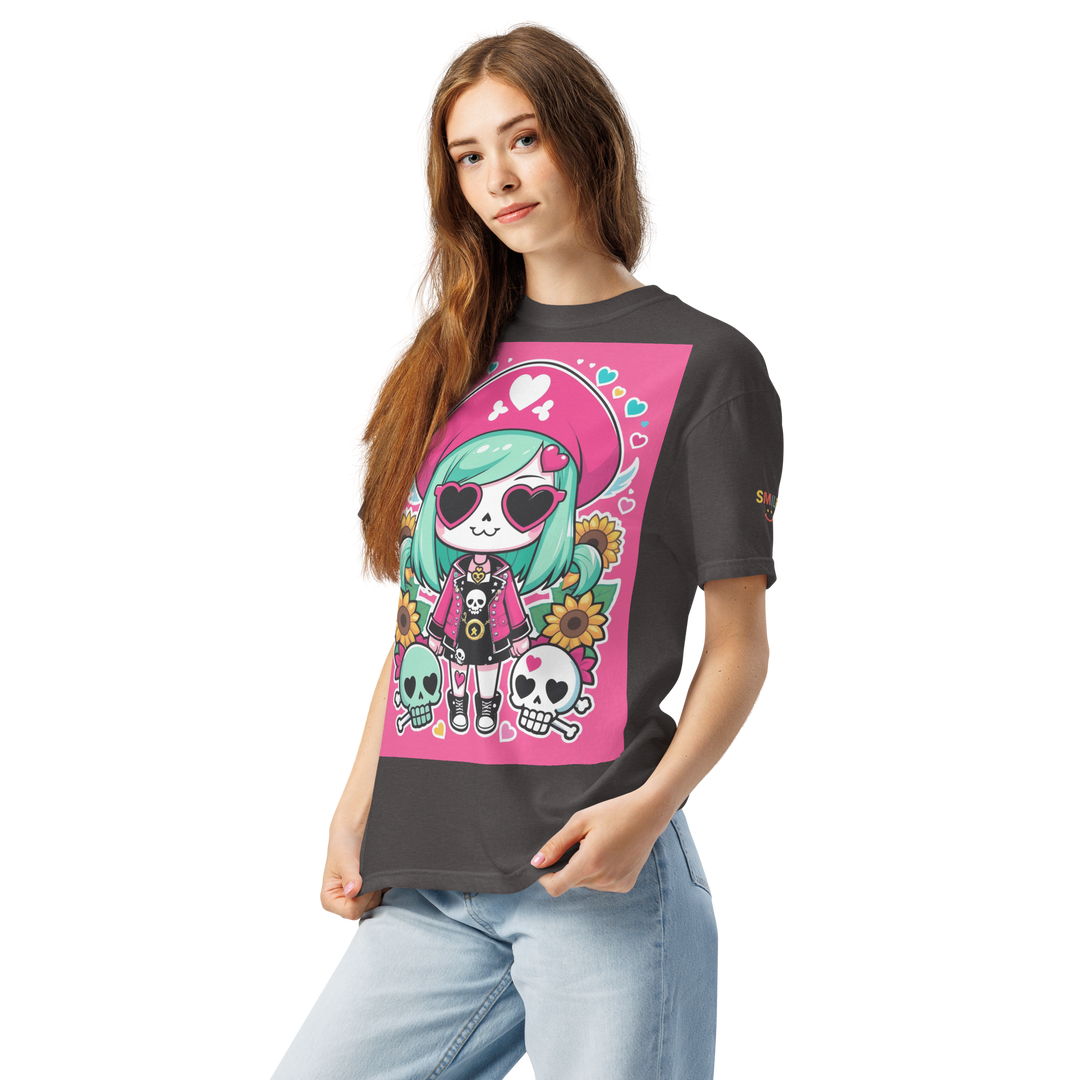 RISE ABOVE 05 — CANDY BONES｜ユニセックス製品染めヘビーウェイトTシャツ
