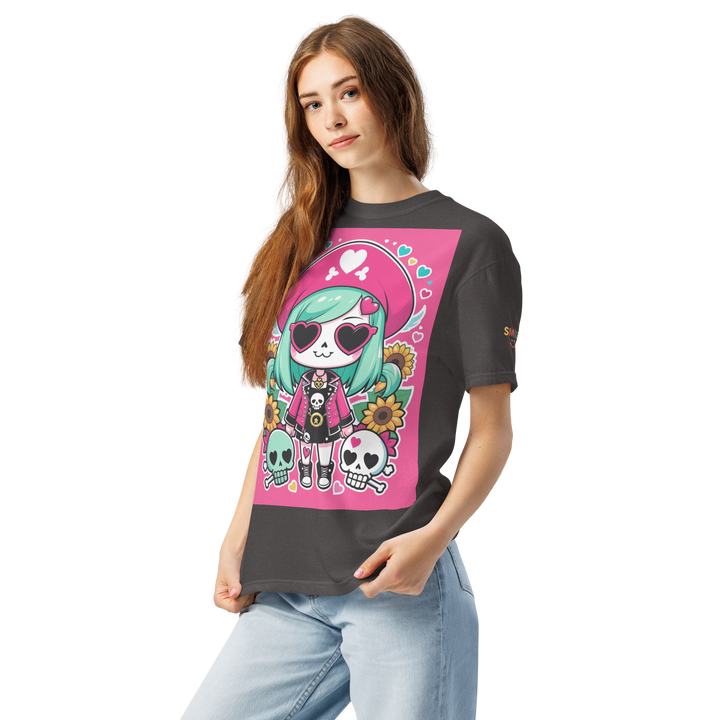 RISE ABOVE 05 — CANDY BONES｜ユニセックス製品染めヘビーウェイトTシャツ