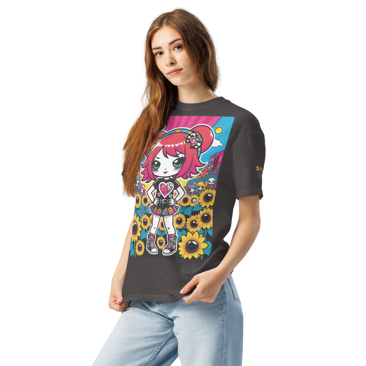 RISE ABOVE 12 — HEART ECHO｜ユニセックス製品染めヘビーウェイトTシャツ