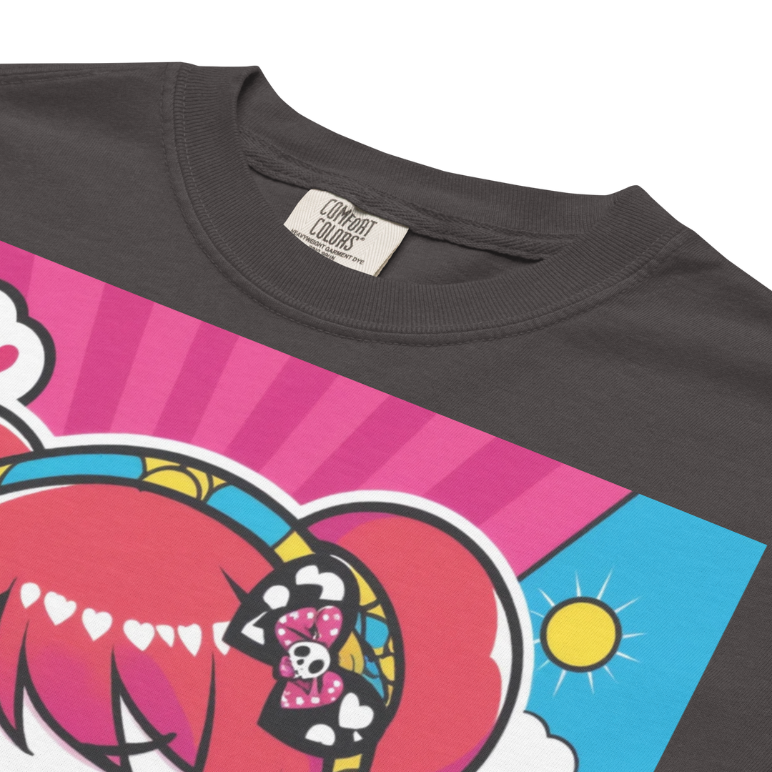 RISE ABOVE 12 — HEART ECHO｜ユニセックス製品染めヘビーウェイトTシャツ