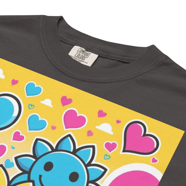 RISE ABOVE 08 — SUNNY BLOOM｜ユニセックス製品染めヘビーウェイトTシャツ