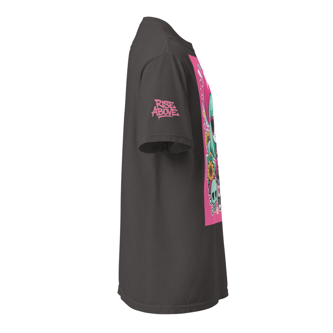 RISE ABOVE 05 — CANDY BONES｜ユニセックス製品染めヘビーウェイトTシャツ