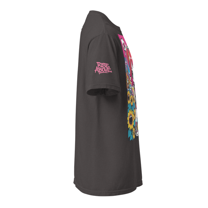 RISE ABOVE 12 — HEART ECHO｜ユニセックス製品染めヘビーウェイトTシャツ