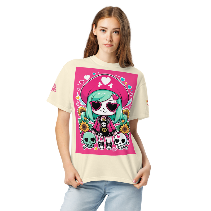 RISE ABOVE 05 — CANDY BONES｜ユニセックス製品染めヘビーウェイトTシャツ
