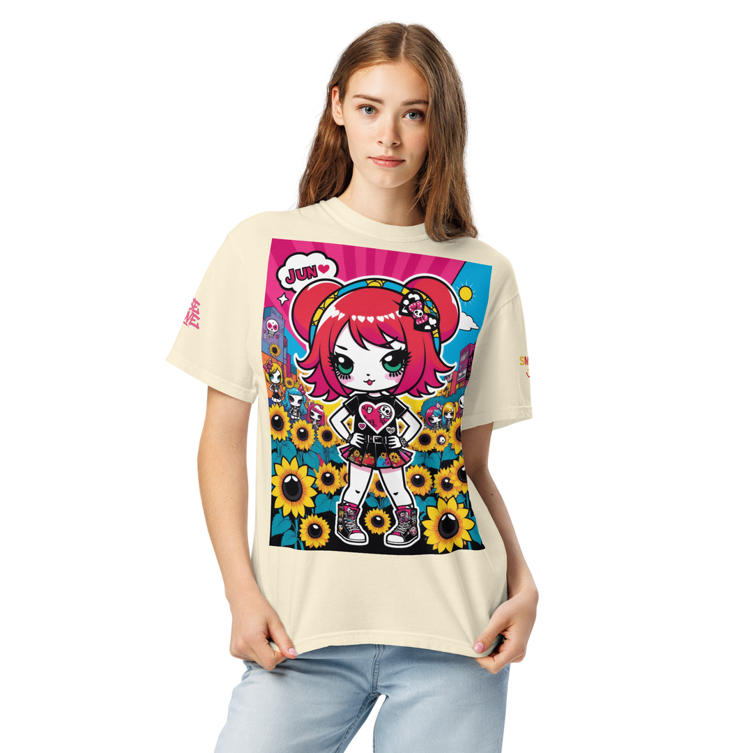 RISE ABOVE 12 — HEART ECHO｜ユニセックス製品染めヘビーウェイトTシャツ