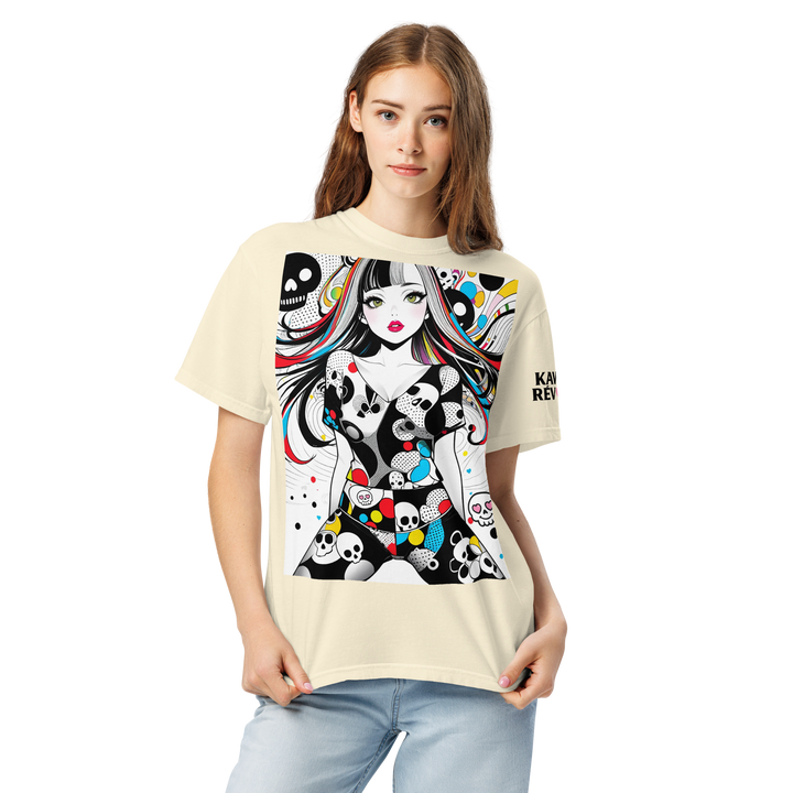 KAWAII RÉVOLTE – POP SKULL GIRL Poster Tee