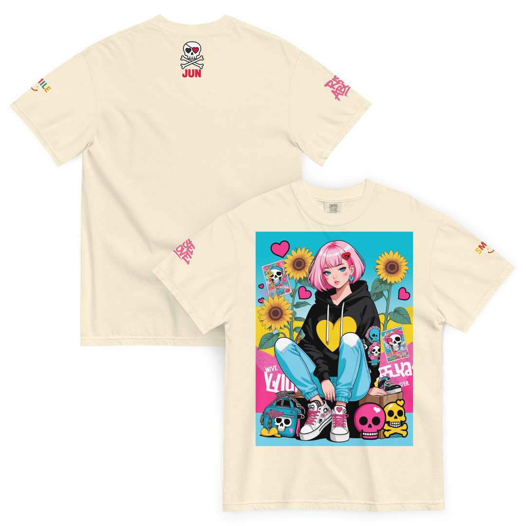 RISE ABOVE 03 — NEO STREET｜ユニセックス製品染めヘビーウェイトTシャツ