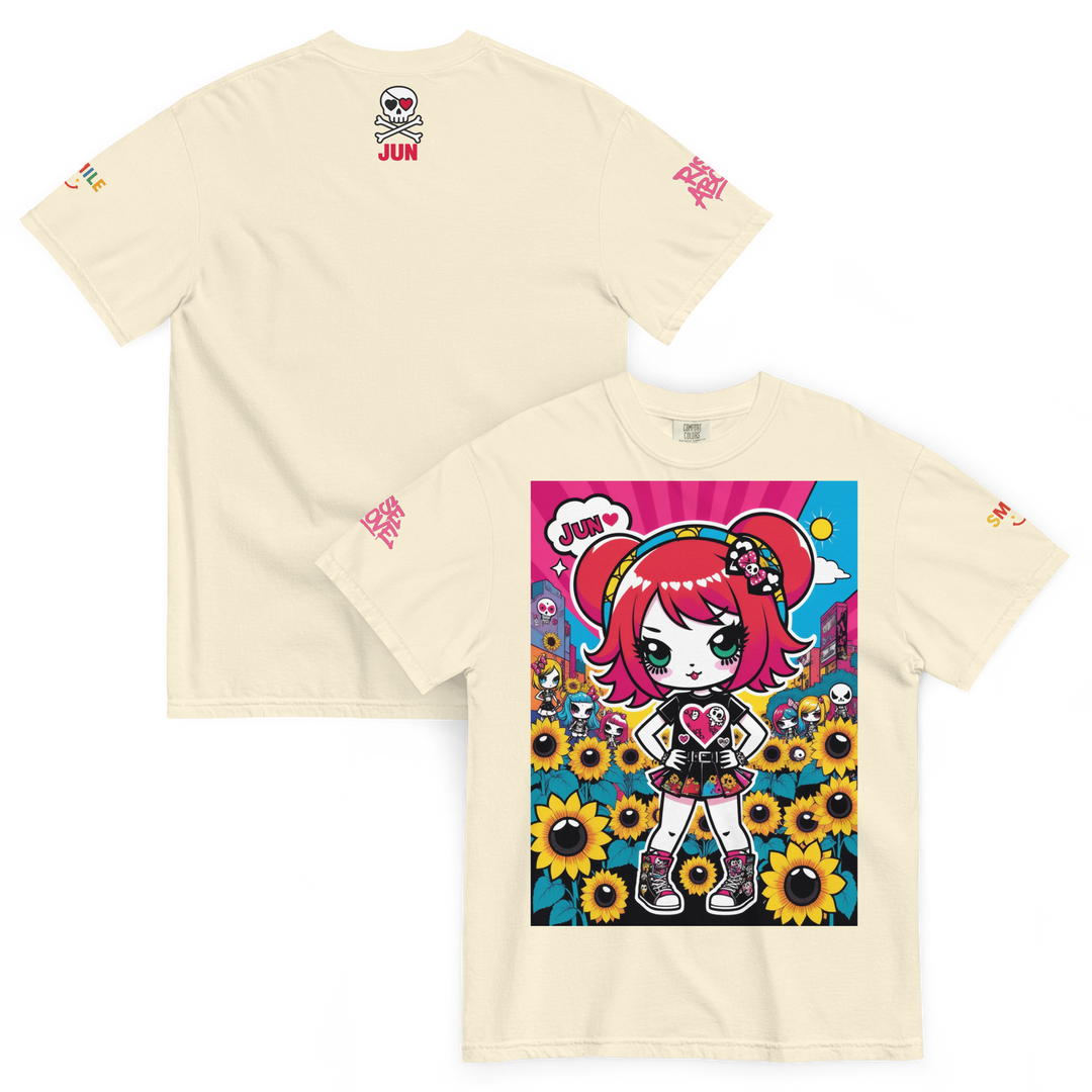 RISE ABOVE 12 — HEART ECHO｜ユニセックス製品染めヘビーウェイトTシャツ