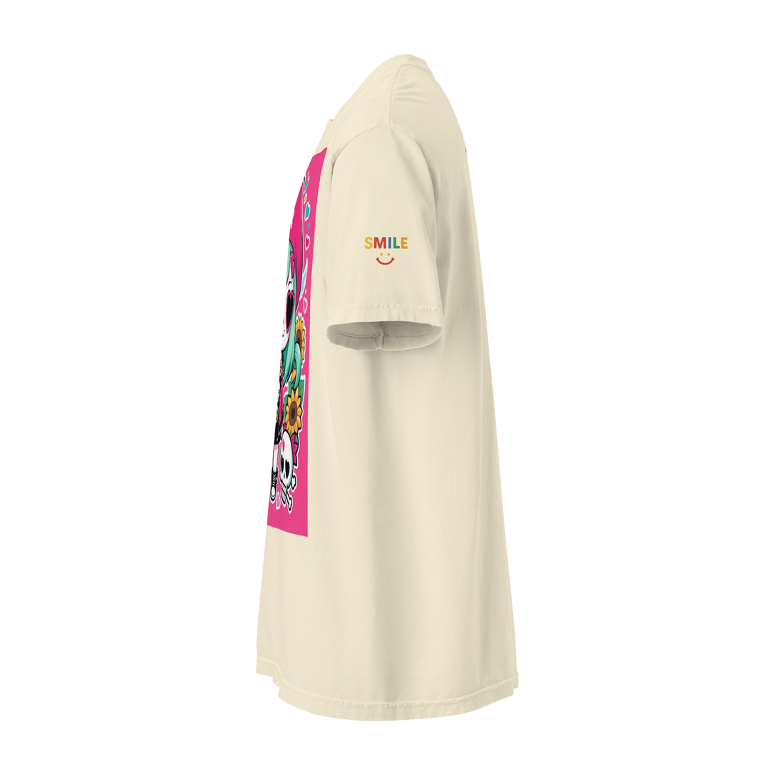 RISE ABOVE 05 — CANDY BONES｜ユニセックス製品染めヘビーウェイトTシャツ