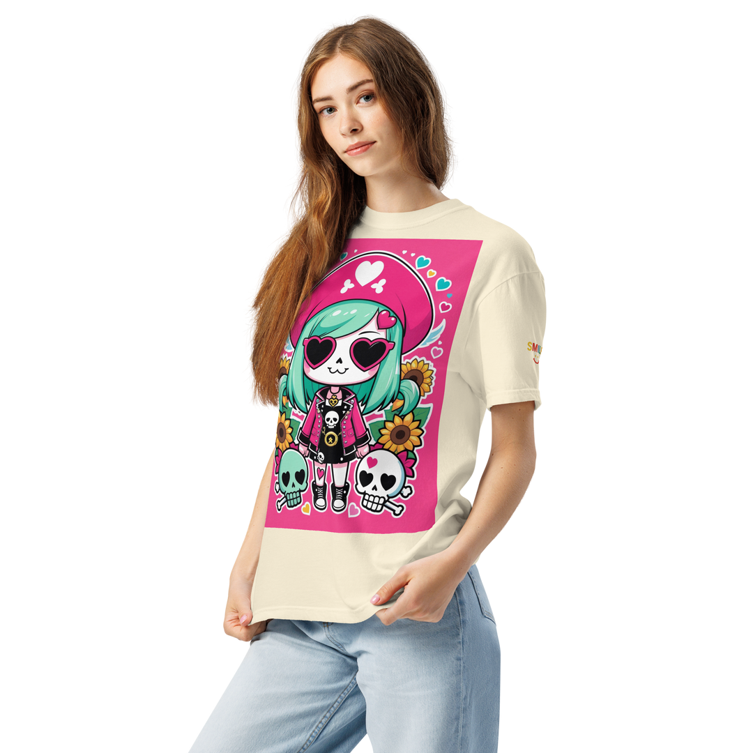 RISE ABOVE 05 — CANDY BONES｜ユニセックス製品染めヘビーウェイトTシャツ