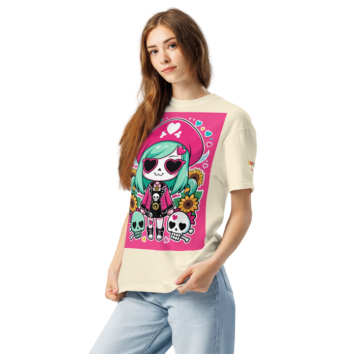 RISE ABOVE 05 — CANDY BONES｜ユニセックス製品染めヘビーウェイトTシャツ
