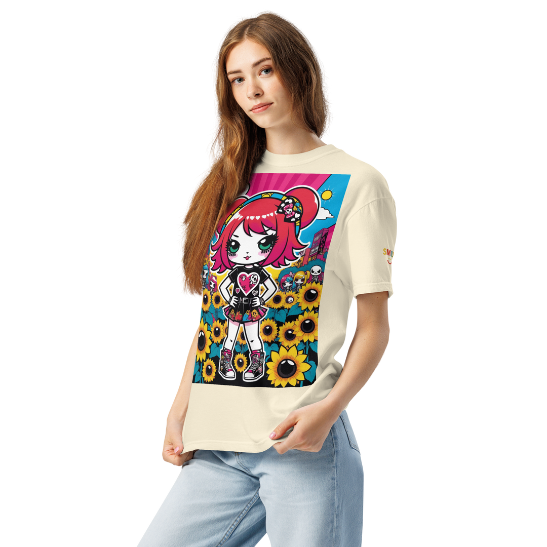 RISE ABOVE 12 — HEART ECHO｜ユニセックス製品染めヘビーウェイトTシャツ