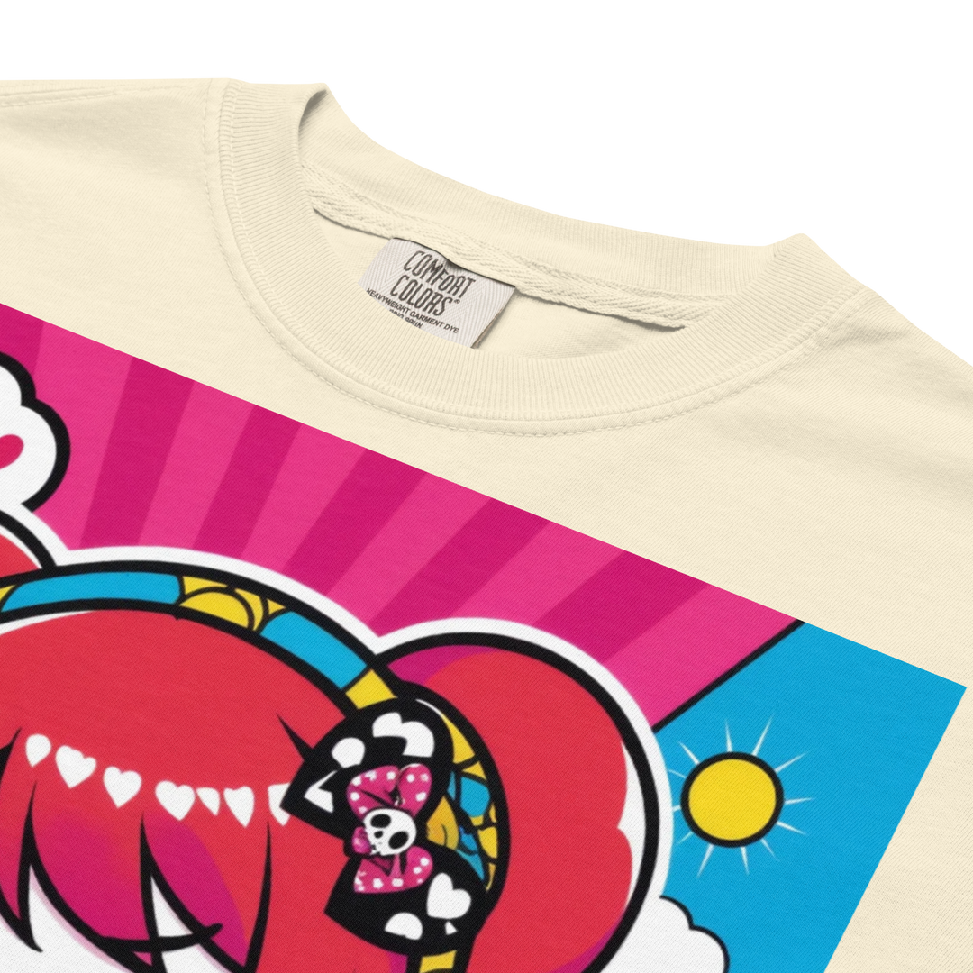 RISE ABOVE 12 — HEART ECHO｜ユニセックス製品染めヘビーウェイトTシャツ