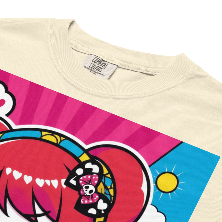 RISE ABOVE 12 — HEART ECHO｜ユニセックス製品染めヘビーウェイトTシャツ