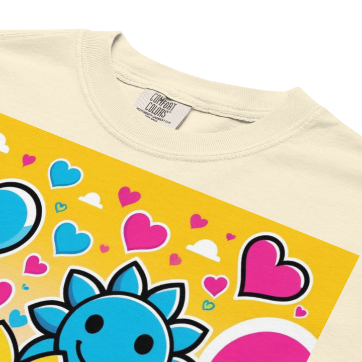 RISE ABOVE 08 — SUNNY BLOOM｜ユニセックス製品染めヘビーウェイトTシャツ
