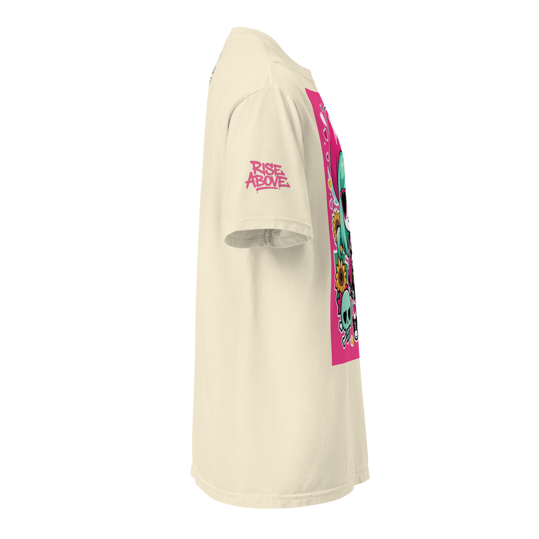 RISE ABOVE 05 — CANDY BONES｜ユニセックス製品染めヘビーウェイトTシャツ