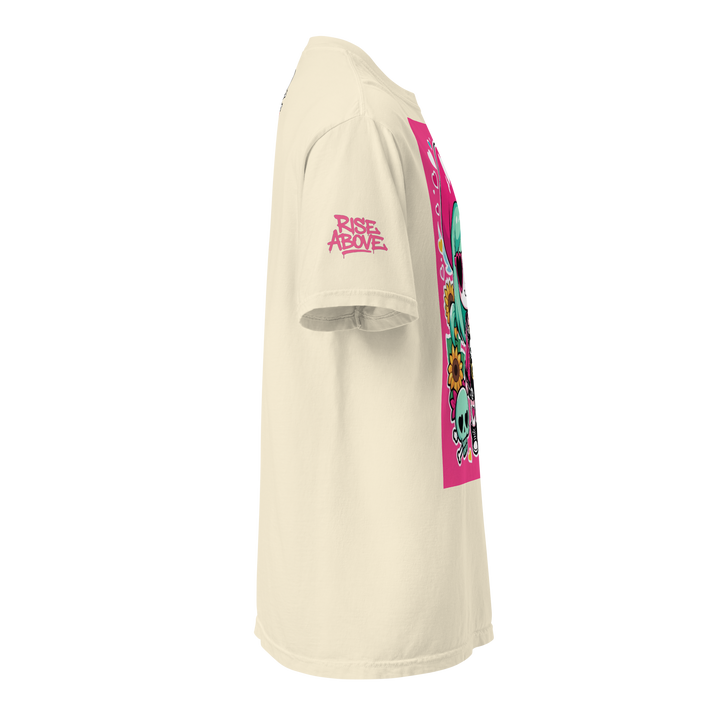 RISE ABOVE 05 — CANDY BONES｜ユニセックス製品染めヘビーウェイトTシャツ