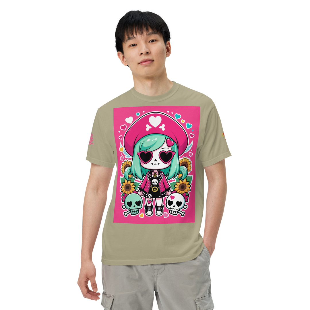 RISE ABOVE 05 — CANDY BONES｜ユニセックス製品染めヘビーウェイトTシャツ