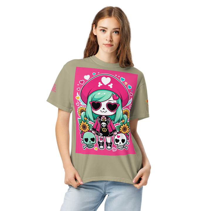 RISE ABOVE 05 — CANDY BONES｜ユニセックス製品染めヘビーウェイトTシャツ