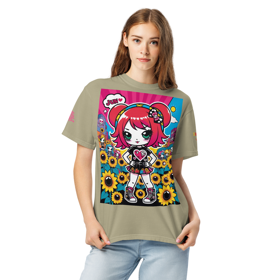 RISE ABOVE 12 — HEART ECHO｜ユニセックス製品染めヘビーウェイトTシャツ