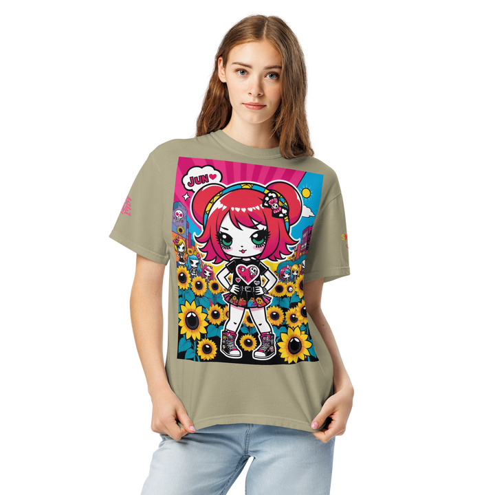 RISE ABOVE 12 — HEART ECHO｜ユニセックス製品染めヘビーウェイトTシャツ