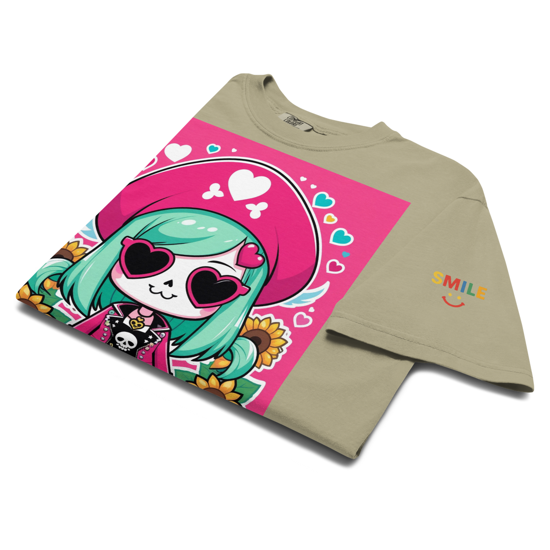 RISE ABOVE 05 — CANDY BONES｜ユニセックス製品染めヘビーウェイトTシャツ