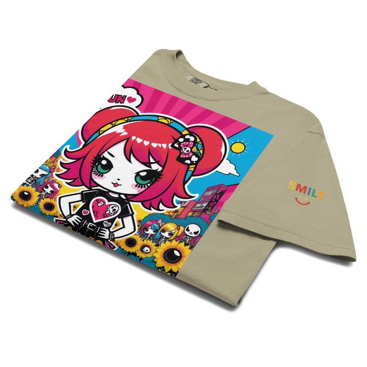 RISE ABOVE 12 — HEART ECHO｜ユニセックス製品染めヘビーウェイトTシャツ