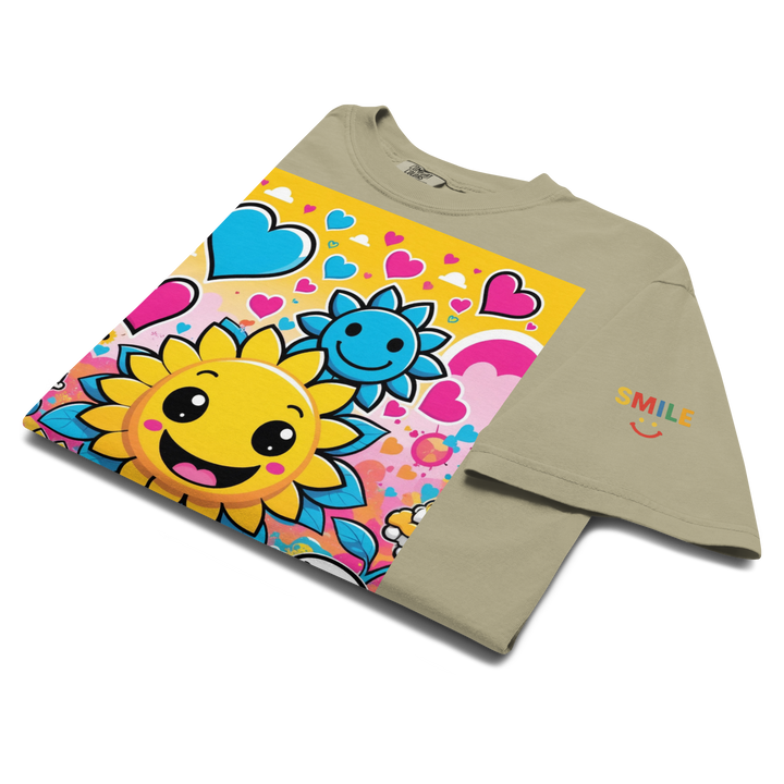 RISE ABOVE 08 — SUNNY BLOOM｜ユニセックス製品染めヘビーウェイトTシャツ