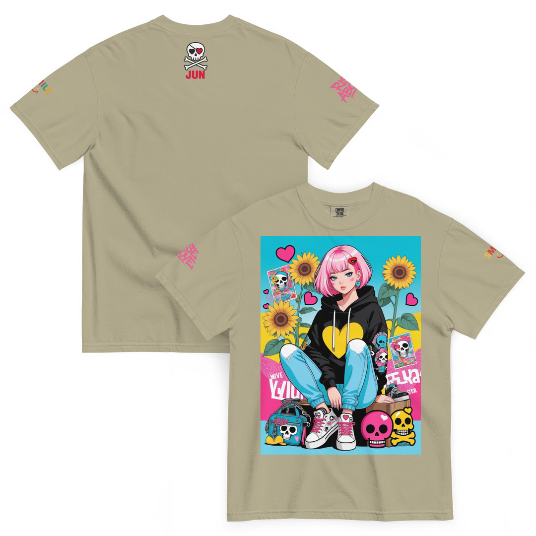 RISE ABOVE 03 — NEO STREET｜ユニセックス製品染めヘビーウェイトTシャツ